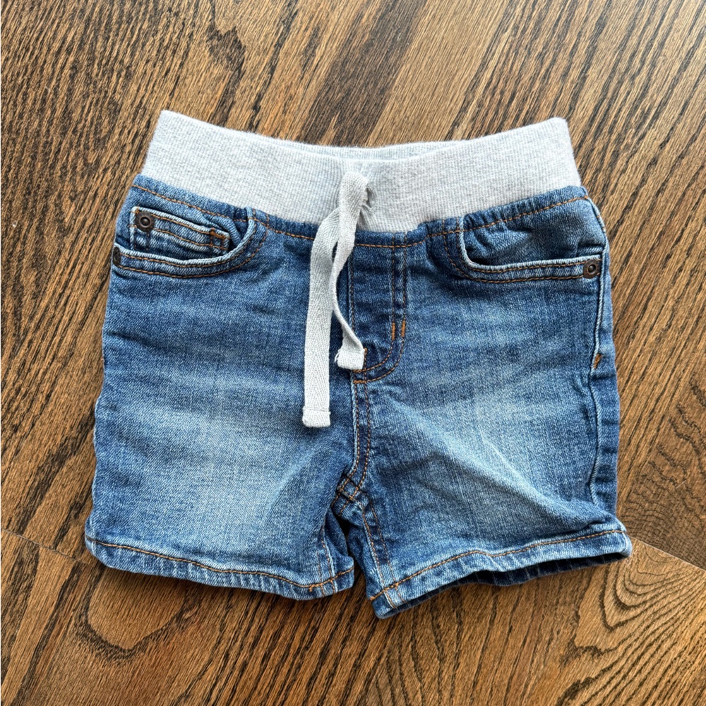 Tucker + Tate Blue Denim Shorts with Gray Waistband